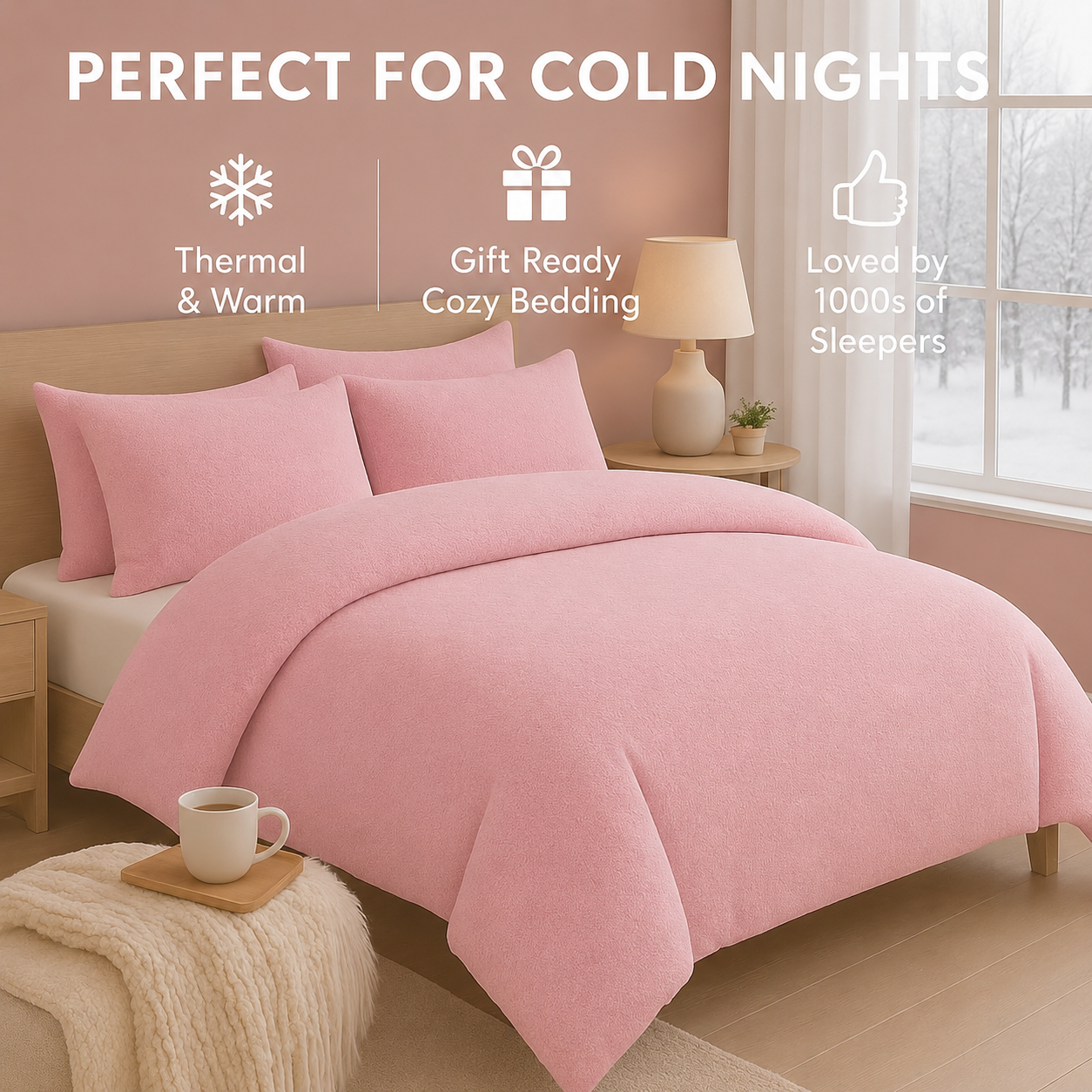 Teddy Fleece Duvet Cover Set – Soft Warm Teddy Bear Bedding | Night Zone