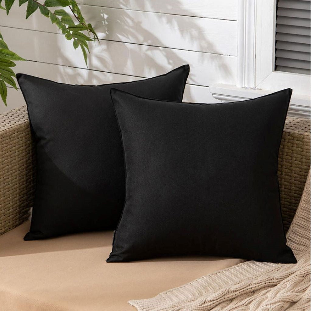 Outdoor Waterproof Cushion Covers 45x45cm – Garden Patio Pillow Cases with Hidden Zipper | Night Zone
