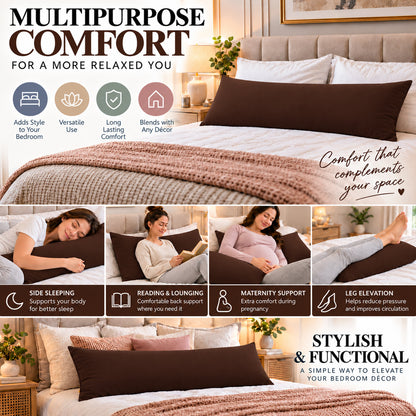 Polycotton bolster pillowcase – Chocolate – 7