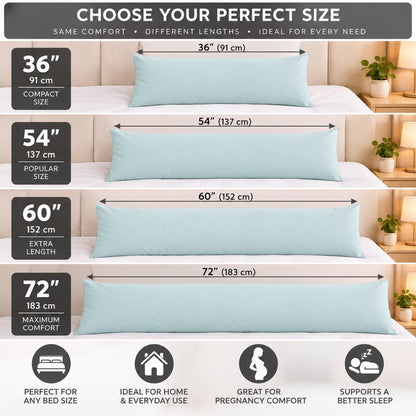 Polycotton bolster pillowcase – Duck Egg – 3
