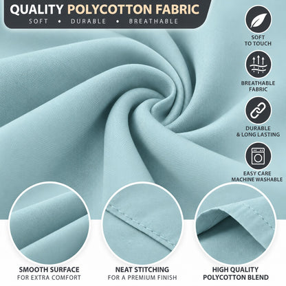 Polycotton bolster pillowcase – Duck Egg – 9