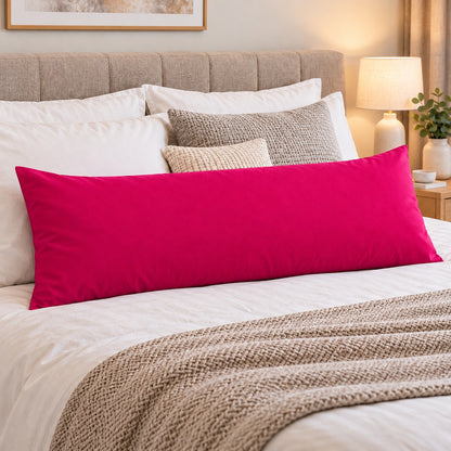 Polycotton bolster pillowcase – Fuchsia – 2