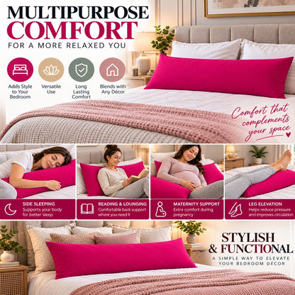 Polycotton bolster pillowcase – Fuchsia – 6