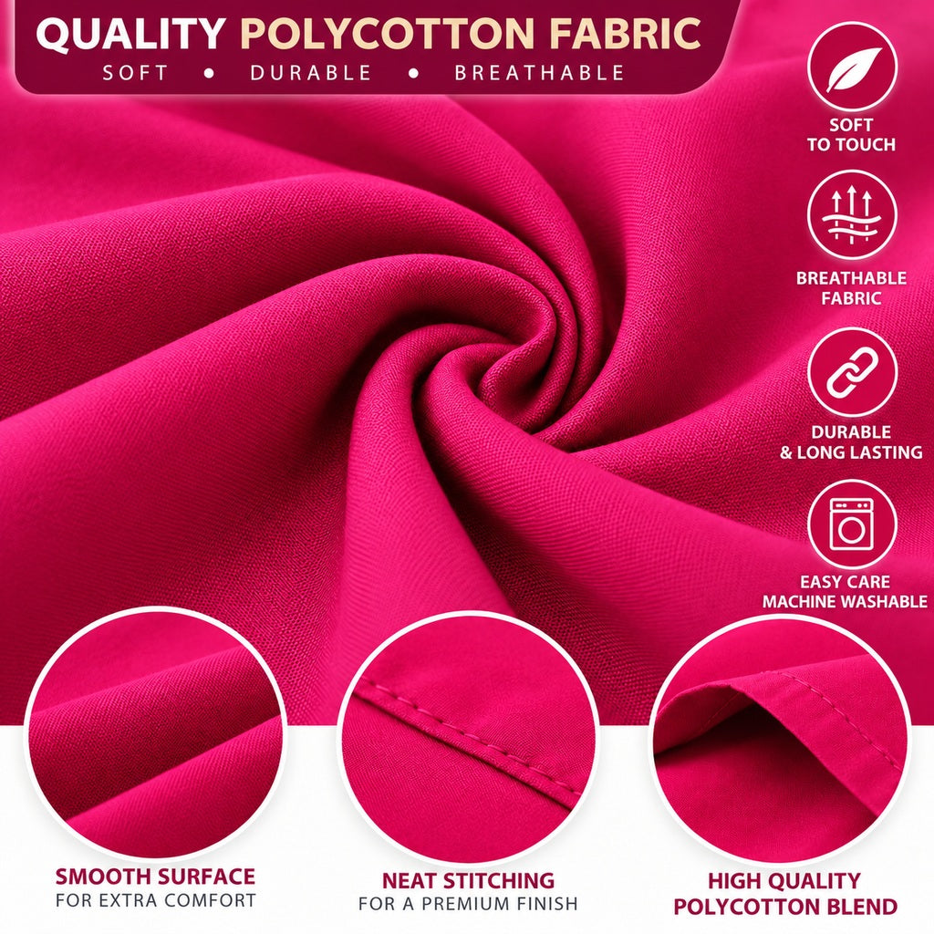 Polycotton bolster pillowcase – Fuchsia – 8