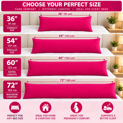 Polycotton bolster pillowcase – Fuchsia – 9