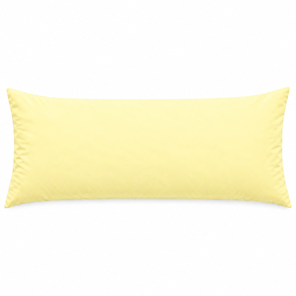 Polycotton bolster pillowcase – Lemon – 1