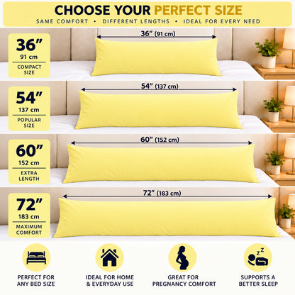Polycotton bolster pillowcase – Lemon – 9