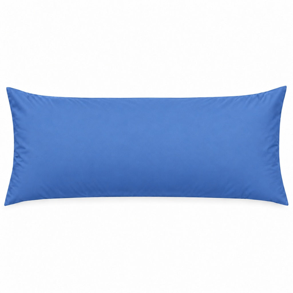 Polycotton bolster pillowcase – Mid Blue – 1