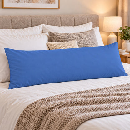 Polycotton bolster pillowcase – Mid Blue – 2