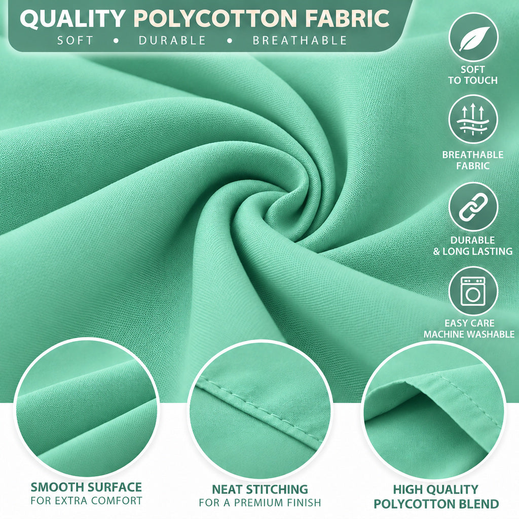 Polycotton bolster pillowcase – Mint Green – 6