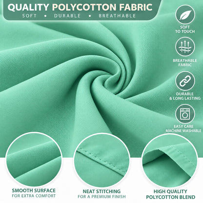 Polycotton bolster pillowcase – Mint Green – 6