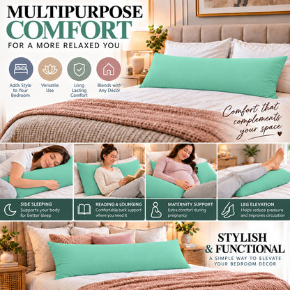 Polycotton bolster pillowcase – Mint Green – 7