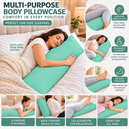 Polycotton bolster pillowcase – Mint Green – 8