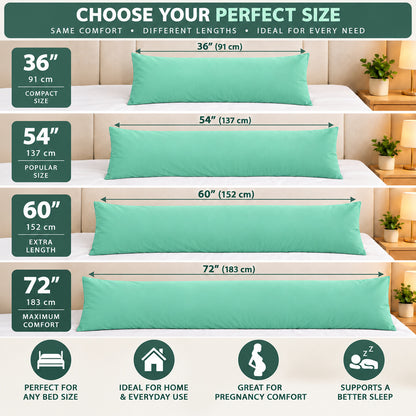 Polycotton bolster pillowcase – Mint Green – 9