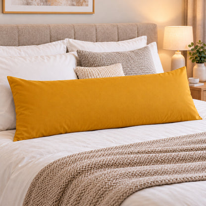 Polycotton bolster pillowcase – Mustard – 1