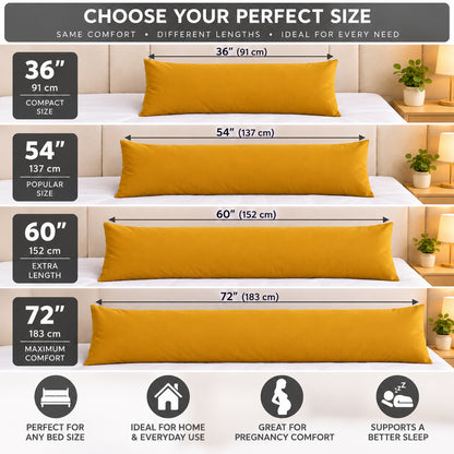 Polycotton bolster pillowcase – Mustard – 2