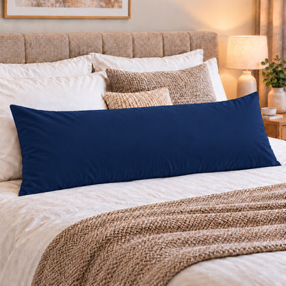 Polycotton bolster pillowcase – Navy – 2