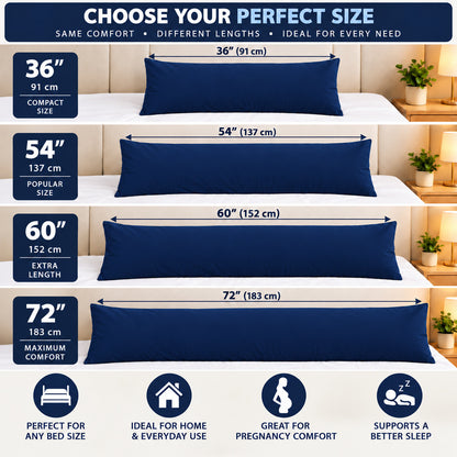 Polycotton bolster pillowcase – Navy – 9