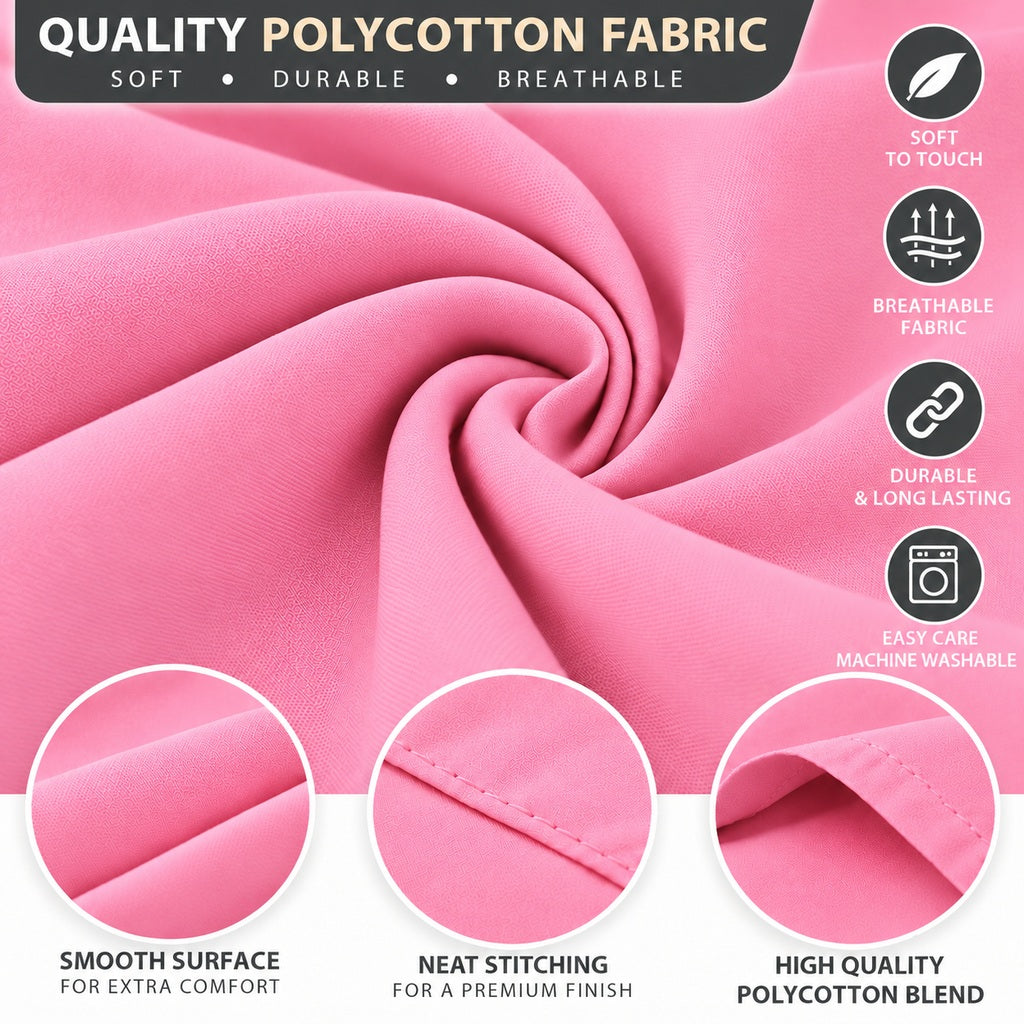Polycotton bolster pillowcase – Pink – 6
