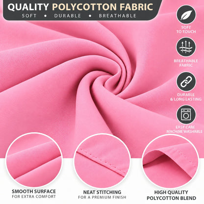 Polycotton bolster pillowcase – Pink – 6