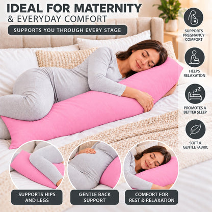 Polycotton bolster pillowcase – Pink – 7