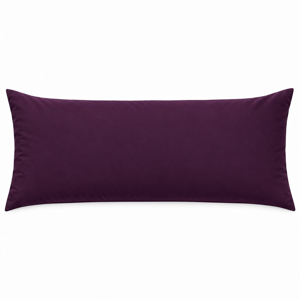 Polycotton bolster pillowcase – Plum – 1