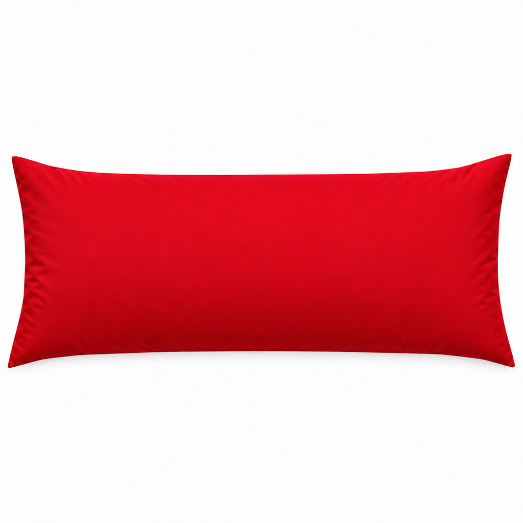 Polycotton bolster pillowcase – Red – 1