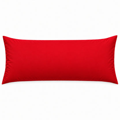 Polycotton bolster pillowcase – Red – 1