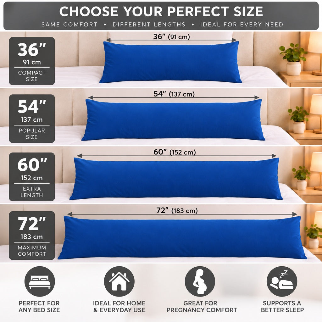 Polycotton bolster pillowcase – Royal Blue – 11