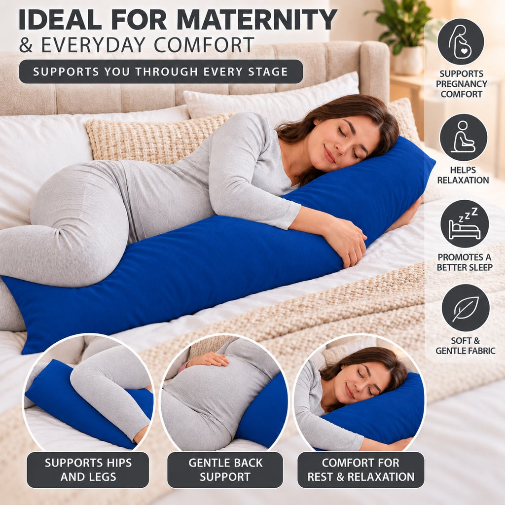 Polycotton bolster pillowcase – Royal Blue – 13
