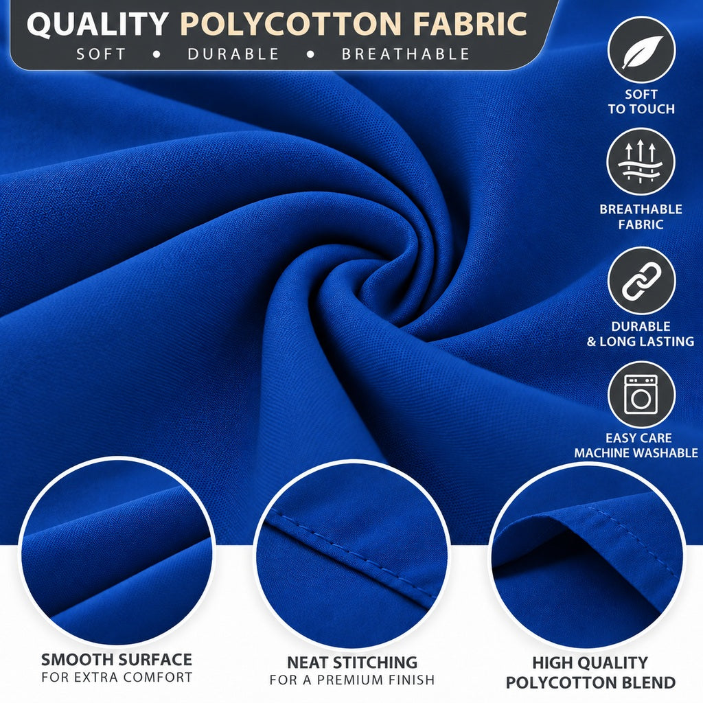 Polycotton bolster pillowcase – Royal Blue – 16