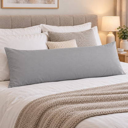 Polycotton bolster pillowcase – Silver – 2