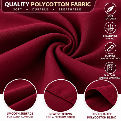 Polycotton bolster pillowcase – Wine – 8