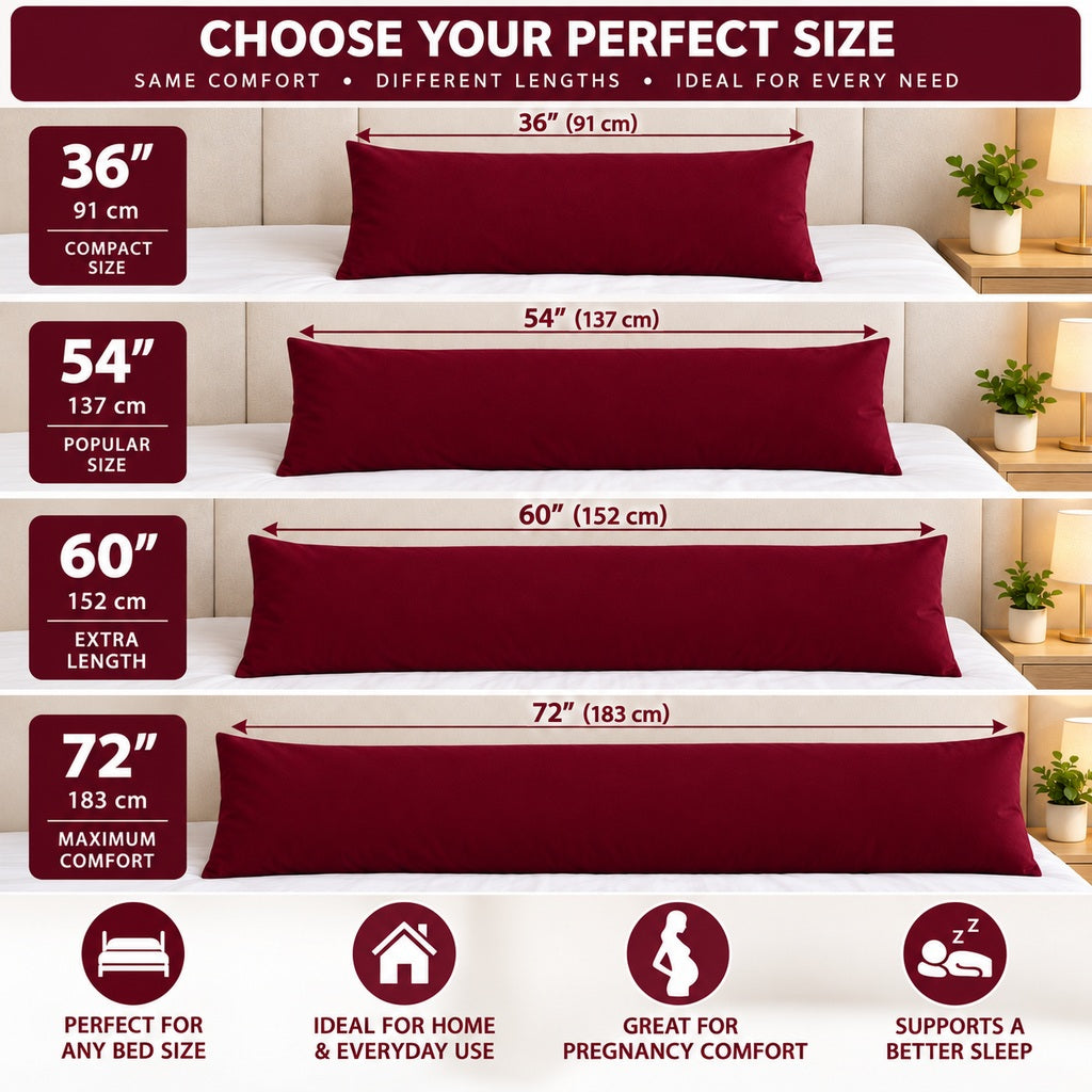 Polycotton bolster pillowcase – Wine – 9