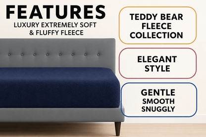 Teddy Fleece Fitted Sheet 30cm Deep – Extra Deep Teddy Bear Bedding | Night Zone