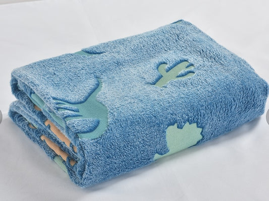 Glow In The Dark Fleece Blanket 100 x 150cm – Soft Kids Throw Blanket | Night Zon
