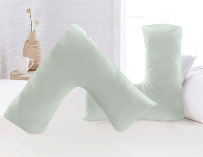 Microfibre V Pillow with Cover or V Pillow Cover Only – Ultra Soft Breathable & Wrinkle-Resistant Support Pillow | Night Zone