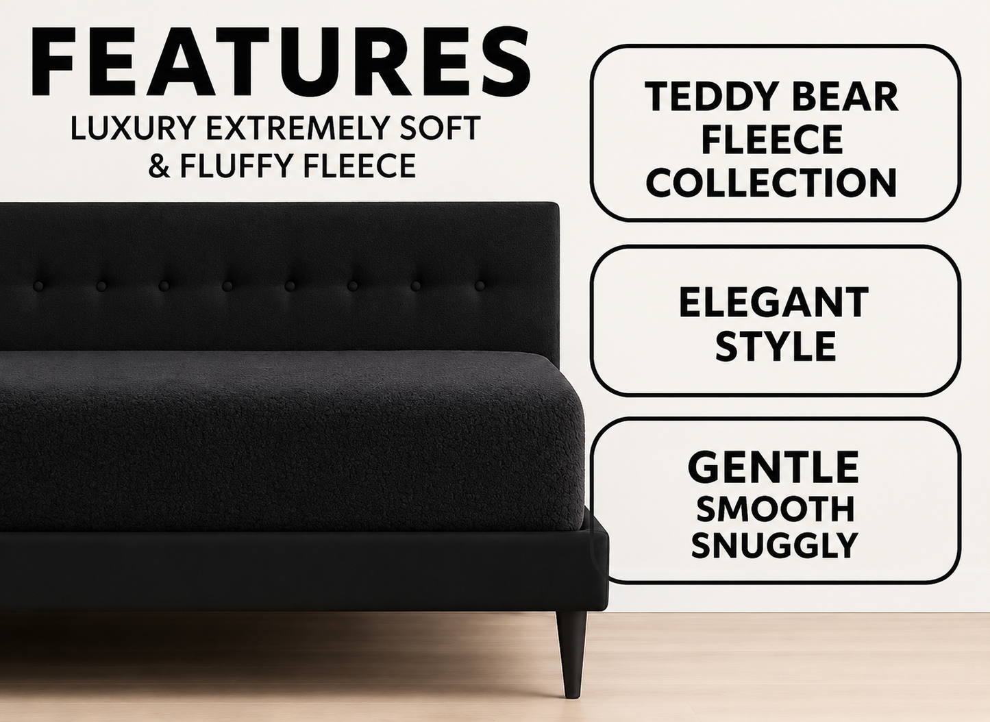 Teddy Fleece Fitted Sheet 30cm Deep – Extra Deep Teddy Bear Bedding | Night Zone