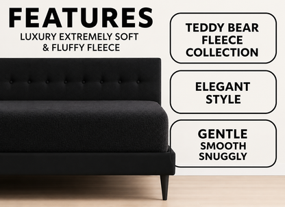 Teddy Fleece Fitted Sheet 30cm Deep – Extra Deep Teddy Bear Bedding | Night Zone