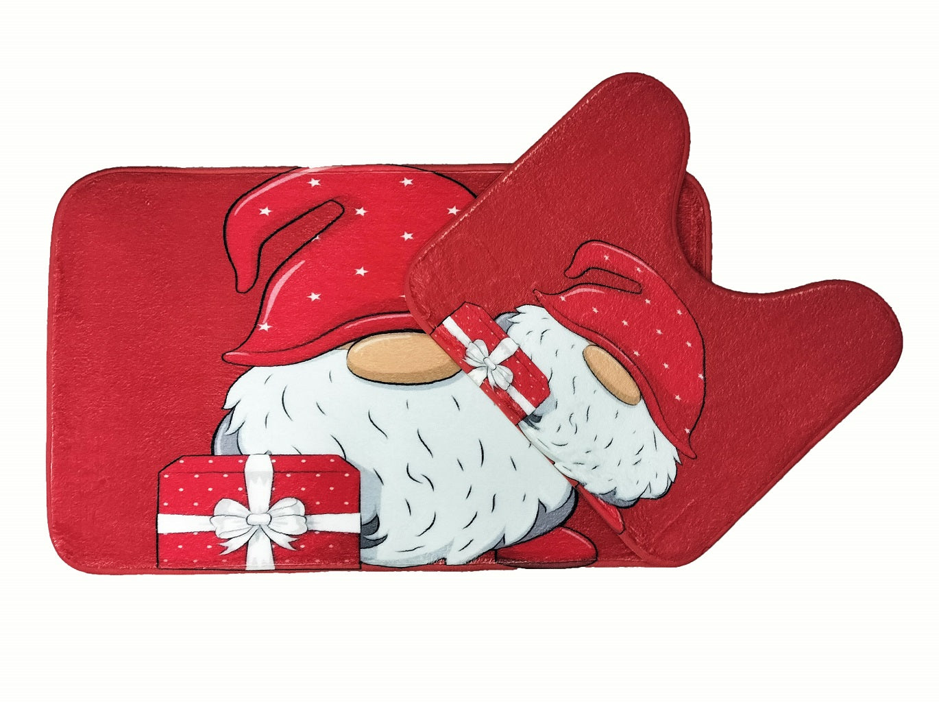 Christmas Memory Foam Bath Mat Set – Festive Non Slip Bathroom Rugs | Night Zone