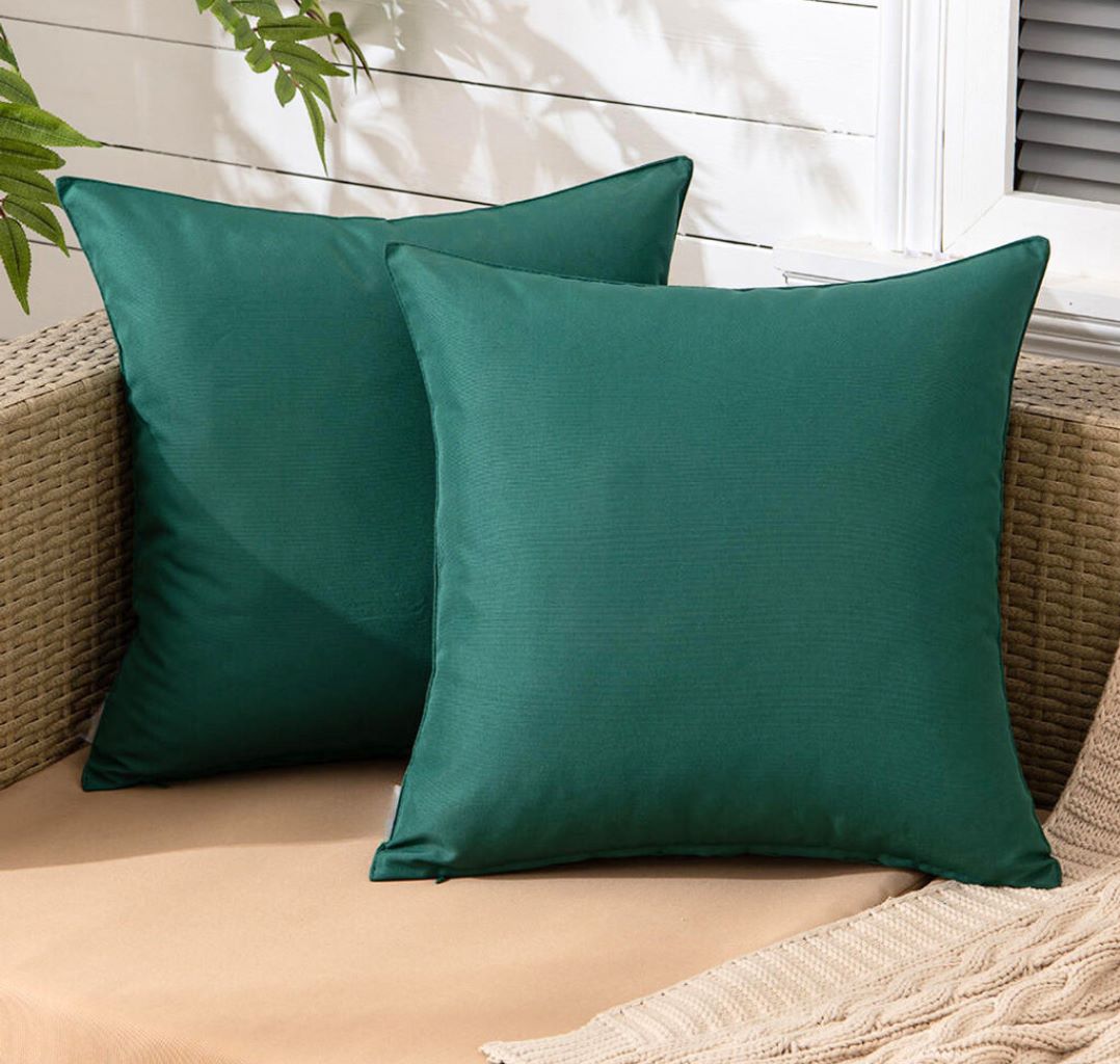 Outdoor Waterproof Cushion Covers 45x45cm – Garden Patio Pillow Cases with Hidden Zipper | Night Zone