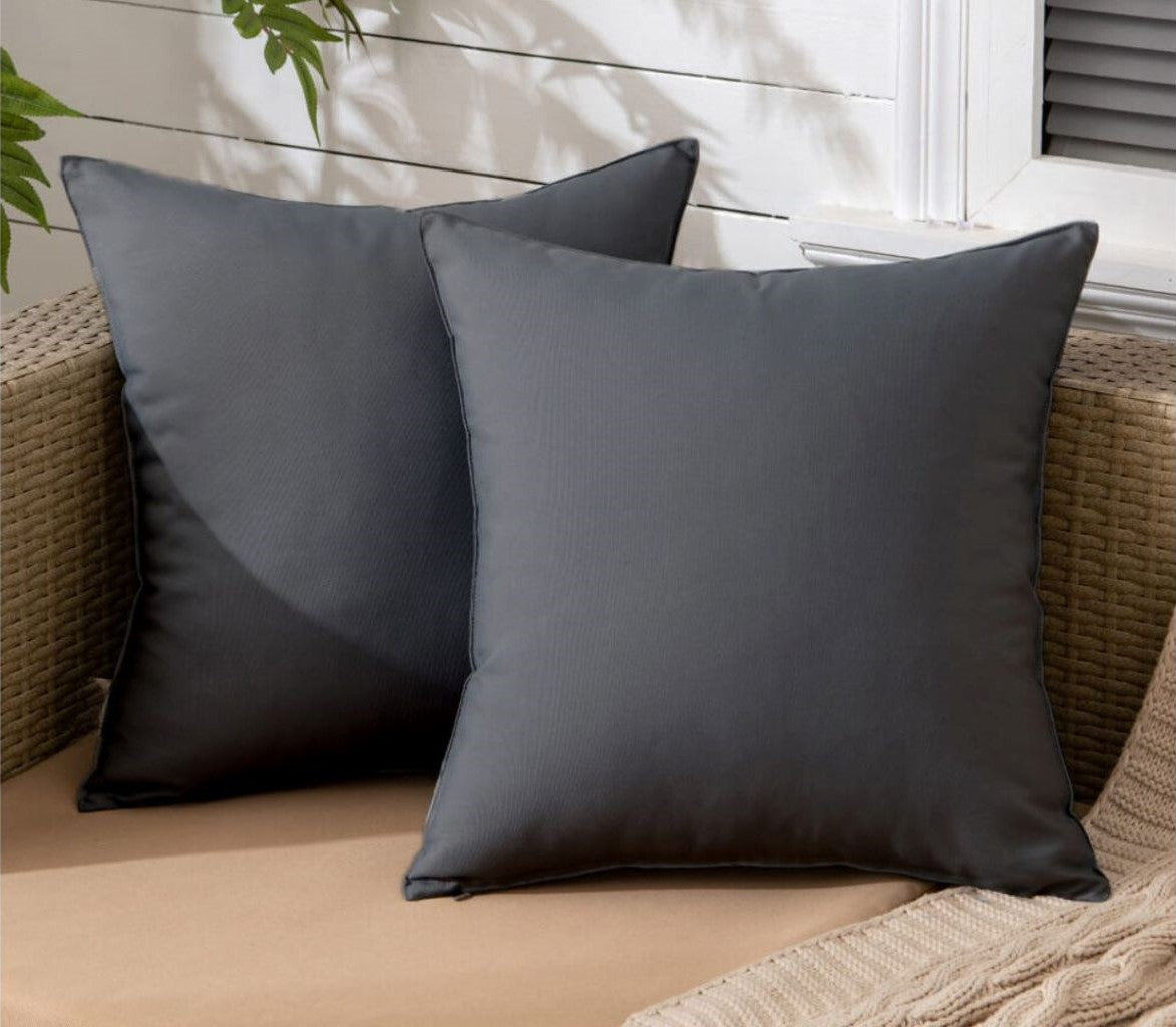 Outdoor Waterproof Cushion Covers 45x45cm – Garden Patio Pillow Cases with Hidden Zipper | Night Zone