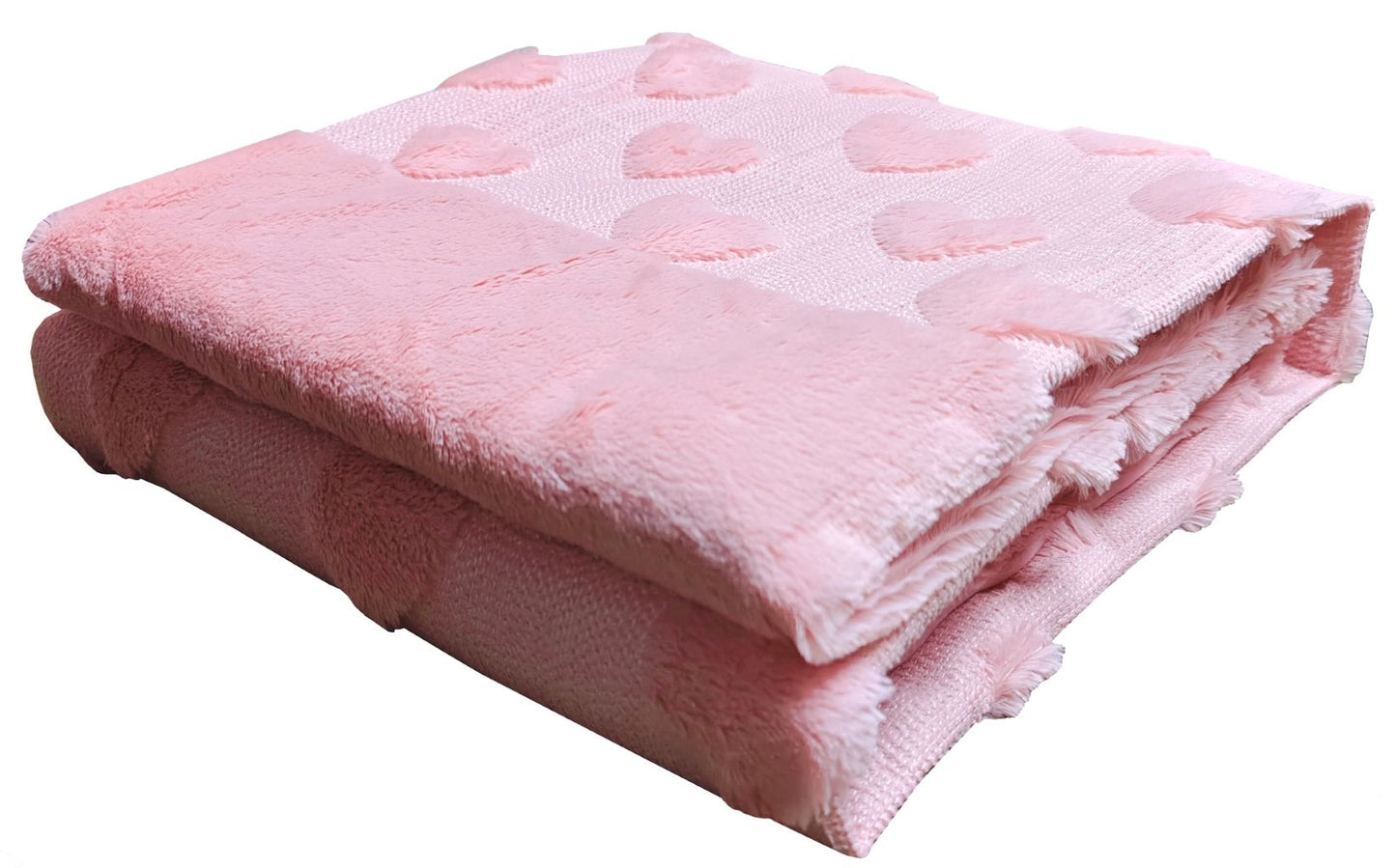 Hearts Teddy Fleece Duvet Cover Set – Super Soft Fluffy Bedding | Night Zone