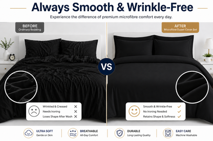 Microfibre Duvet Cover Set – Ultra Soft Easy Care Bedding | Night Zone