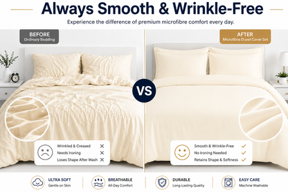 Microfibre Duvet Cover Set – Ultra Soft Easy Care Bedding | Night Zone