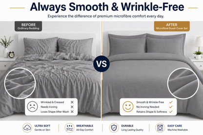 Microfibre Duvet Cover Set – Ultra Soft Easy Care Bedding | Night Zone
