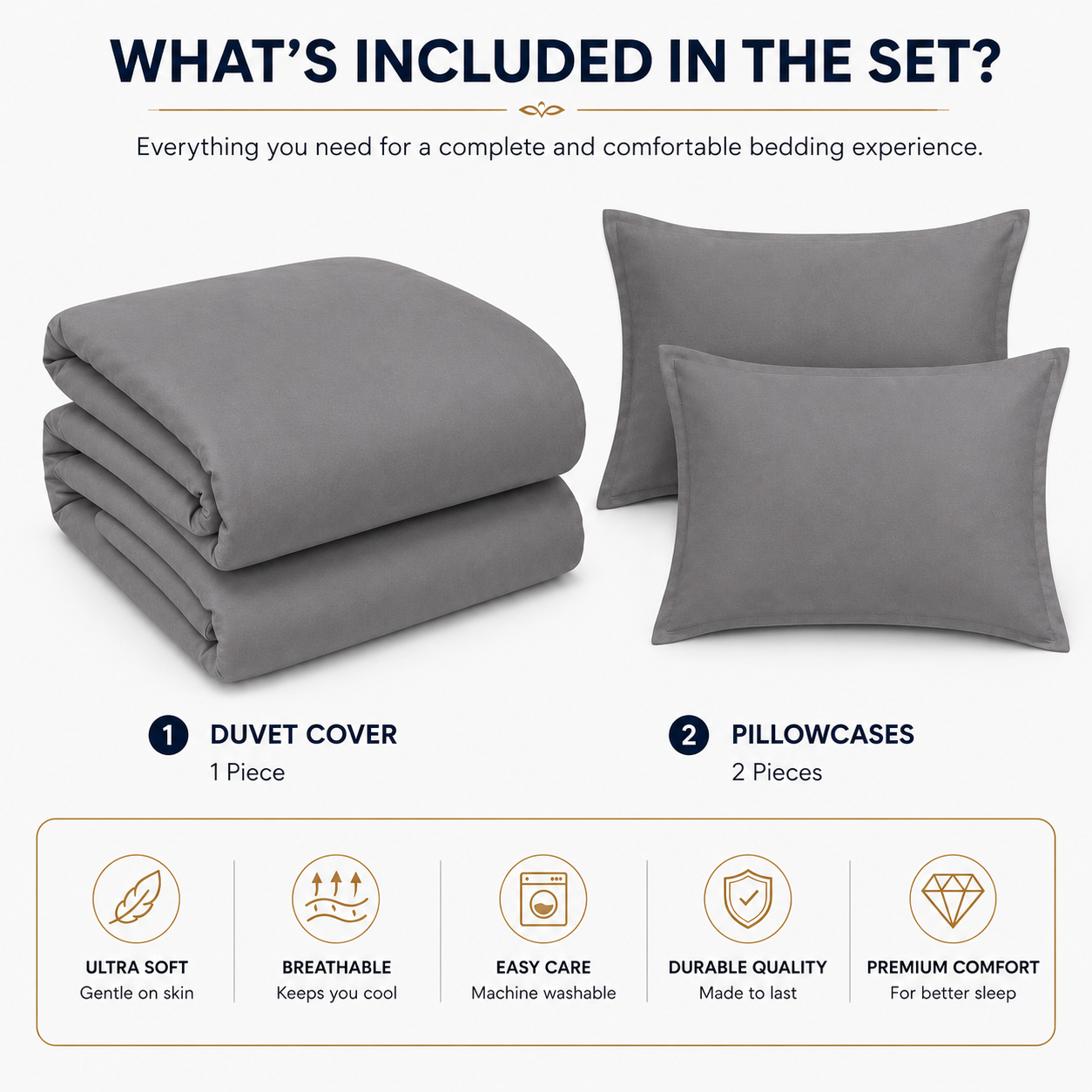 Microfibre Duvet Cover Set – Ultra Soft Easy Care Bedding | Night Zone