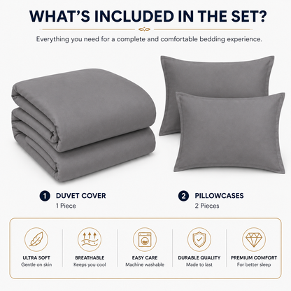 Microfibre Duvet Cover Set – Ultra Soft Easy Care Bedding | Night Zone