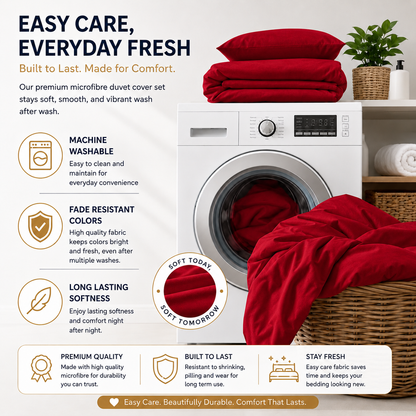 Microfibre Duvet Cover Set – Ultra Soft Easy Care Bedding | Night Zone