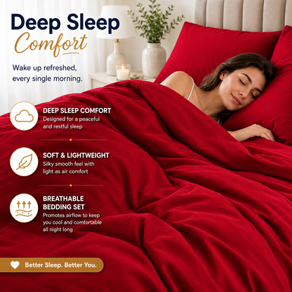 Microfibre Duvet Cover Set – Ultra Soft Easy Care Bedding | Night Zone